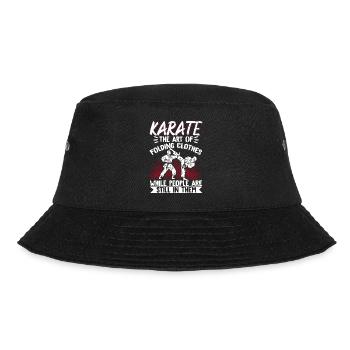 Karate Black Belt Gi Uniform Funny - Bucket Hat - Schwarz - Vorne - Lela (165cm)