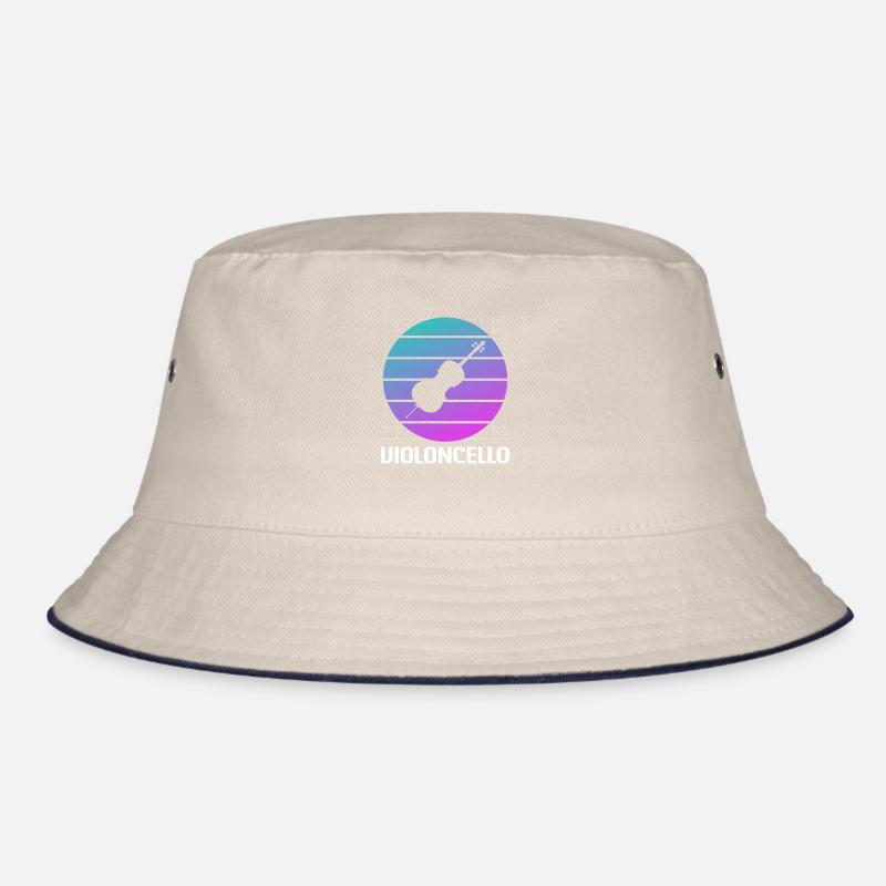 Retro Vintage Classic Violoncello Player Bucket Hat