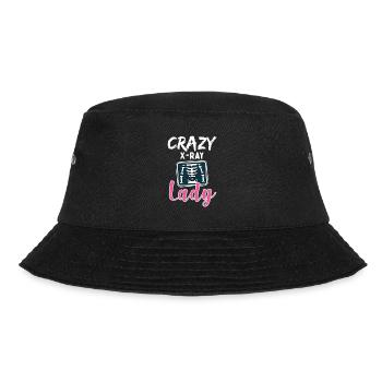Radiology Crazy X Ray Lady Rad Tech - Bucket Hat - black - Front - Lela (165cm)