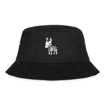 Zebra Comic Animal - Bucket Hat - black - Front - Lela (165cm)