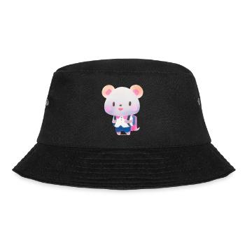 Cute animal happy to go to school child bag - Bucket Hat - black - Front - Lela (165cm)
