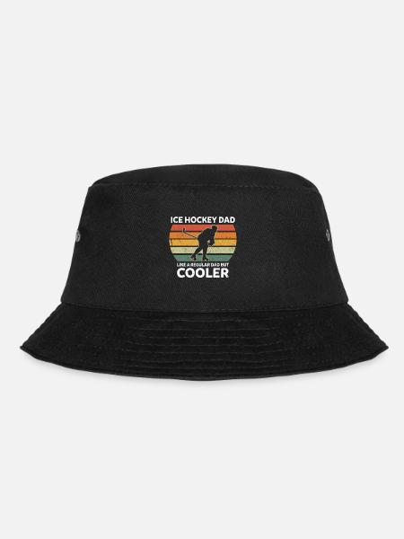 Eishockey Dad Normaler Vater Nur Cooler Papa - Bucket Hat - Schwarz