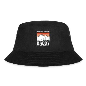 Promoted to Papa 2022 Retro - Bucket Hat - black - Front - Lela (165cm)