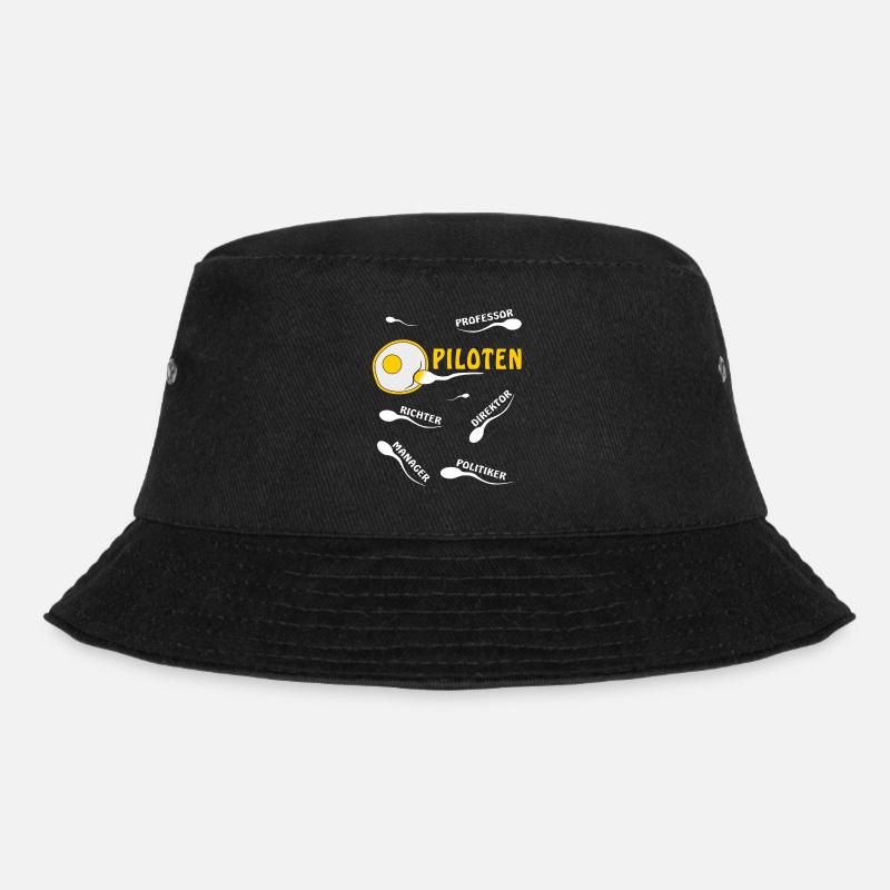 PILOTEN - Bucket Hat - Schwarz