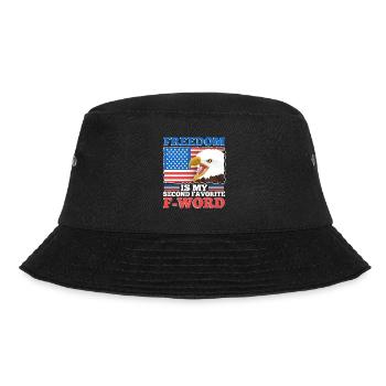 Freedom is my second favorite f word - Bucket Hat - Schwarz - Vorne - Lela (165cm)