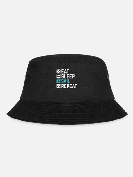 Eat Sleep Sail Repeat - Bucket Hat - Schwarz