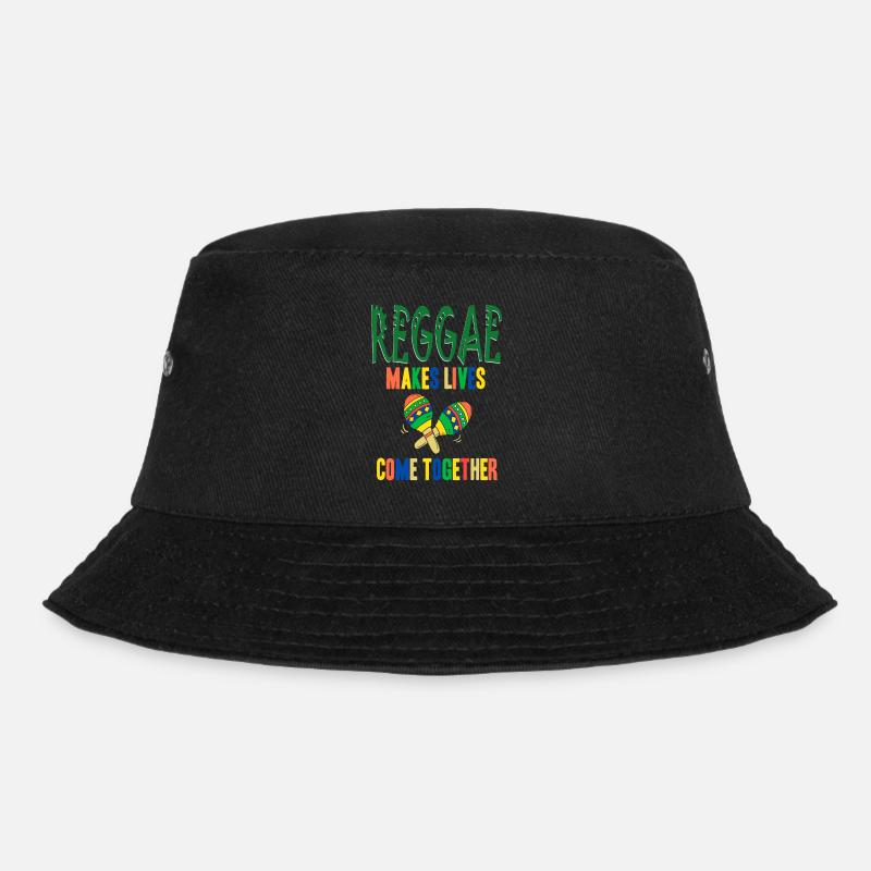 Reggae Makes Lives Come Together Cool Reggae - Bucket Hat - Schwarz