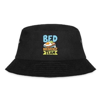 Bed Breakfast Team für Frühaufsteher Männer und - Bucket Hat - Schwarz - Vorne - Lela (165cm)