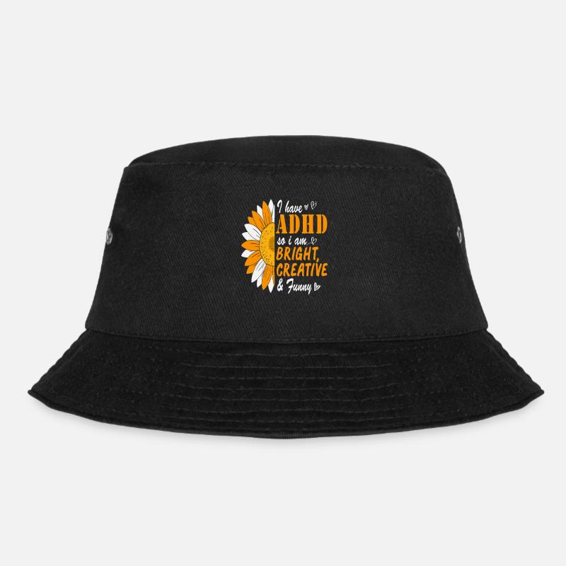 Ich habe ADHS, also bin ich hell kreativ und lustig - Bucket Hat - Schwarz