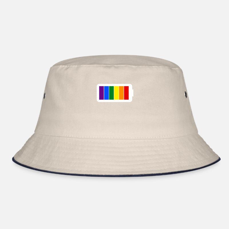 Regenbogenfarben Batterie Loading - Gay Pride Bucket Hat