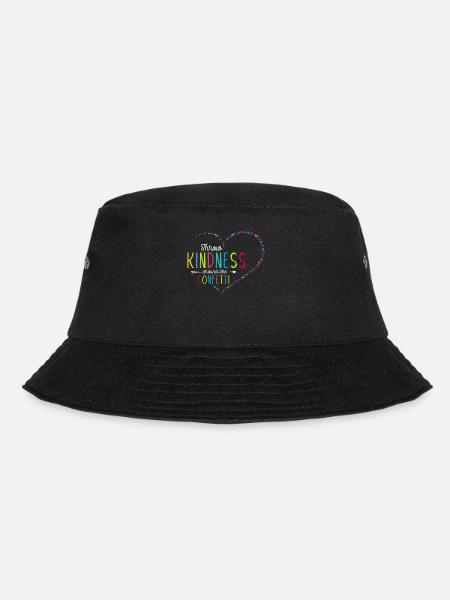 Freundlichkeit Wie Konfetti Verbreiten - Bucket Hat - Schwarz