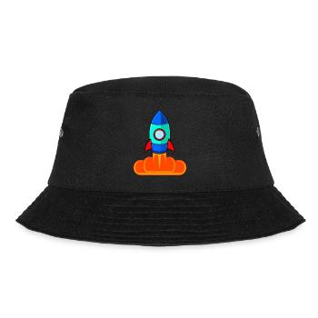 Weltraum Rakete Raketenstart Kinder - Bucket Hat - Schwarz - Vorne - Lela (165cm)