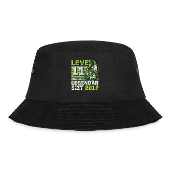 Level 11 freigeschaltet legendär seit 2012 - Bucket Hat - Schwarz - Vorne - Lela (165cm)