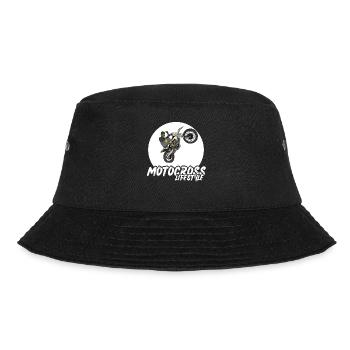 Motocross / Enduro / Freestyle mx / Dirtbike retro - Bucket Hat - Schwarz - Vorne - Lela (165cm)