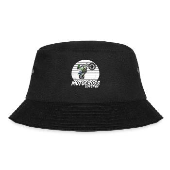 Motocross / Enduro / Freestyle mx / Dirtbike retro - Bucket Hat - black - Front - Lela (165cm)