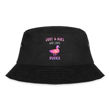 Duck Ducks Bird Animal Quack - Bucket Hat - black - Front - Lela (165cm)