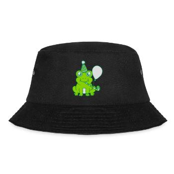 Birthday-celebrating little frog - Bucket Hat - black - Front - Lela (165cm)