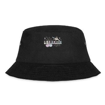 School Librarian Halloween Library Worker Gifts - Bucket Hat - Schwarz - Vorne - Lela (165cm)