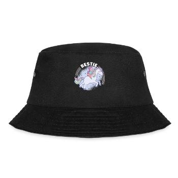 Bestie Graphic Horse Lover Equestrian Rider Horses - Bucket Hat - Schwarz - Vorne - Lela (165cm)