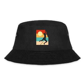 Nature Lover Mountain Climbing Hiking Adventure - Bucket Hat - Schwarz - Vorne - Lela (165cm)