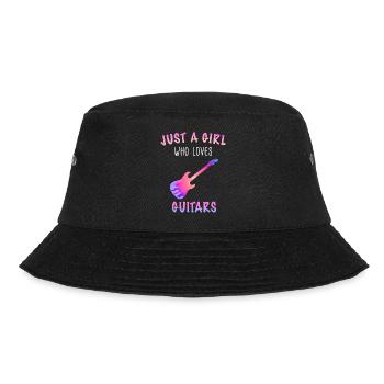Guitar Guitarist Musician Acoustic Guitar Instruments - Bucket Hat - black - Front - Lela (165cm)
