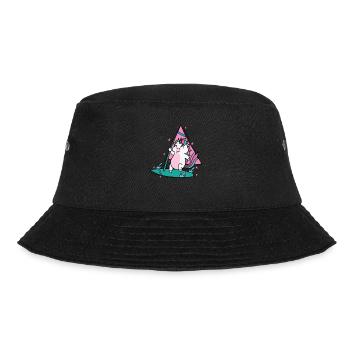 Einhorn beim Surfen Fabelwesen Sport - Bucket Hat - Schwarz - Vorne - Lela (165cm)