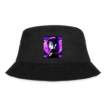 Goth Anime Vaporwave Cute Creepy Goth Girl - Bucket Hat - black - Front - Lela (165cm)