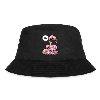 I'm Okay Funny Blobfish Fish Men Women - Bucket Hat - black - Front - Lela (165cm)