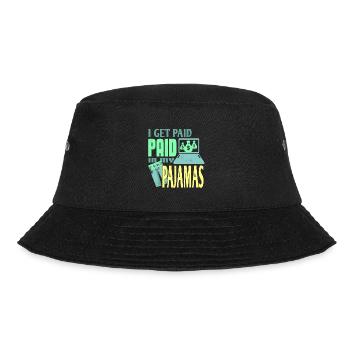 I Get Paid In My Pajamas Retro Work From Home - Bucket Hat - black - Front - Lela (165cm)