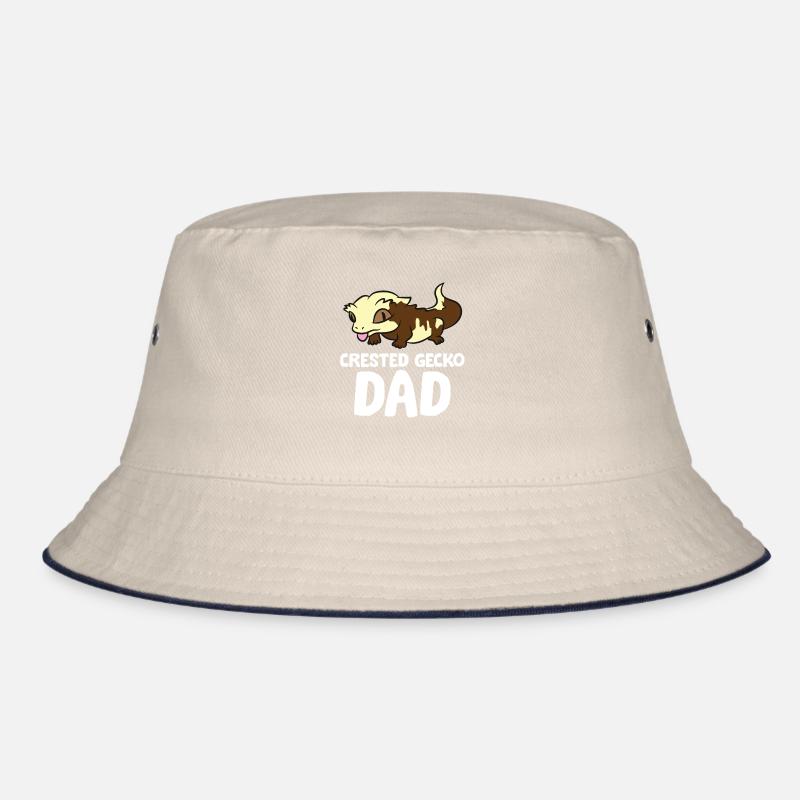 Crested Gecko Dad Lizard Reptile Father Crested Bucket Hat