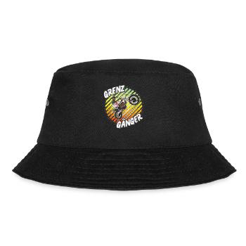 Motocross / Enduro / Freestyle mx / Dirtbike retro - Bucket Hat - Schwarz - Vorne - Lela (165cm)