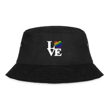 Love Colorful Heart LGBT Funny - Bucket Hat - black - Front - Lela (165cm)