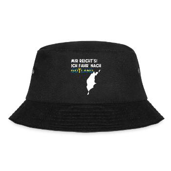 MIR REICHT'S ICH FAHR' NACH GOTLAND Schweden Insel - Bucket Hat - Schwarz - Vorne - Lela (165cm)