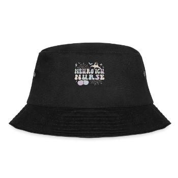 Neuro ICU Nurse Halloween Neurology ICU Gifts - Bucket Hat - Schwarz - Vorne - Lela (165cm)