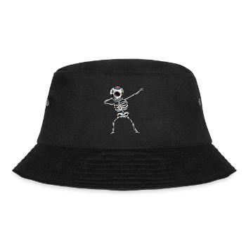 Dabbing Sugar Skull Skeleton Dia De Los Muertos - Bucket Hat - black - Front - Lela (165cm)