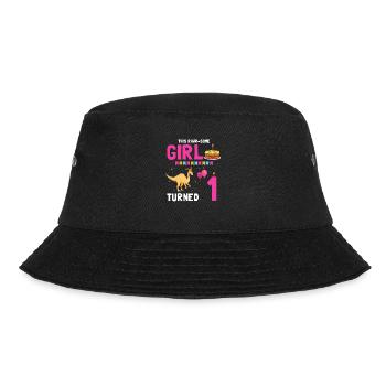 Parasaurolophus Girls Design Birthday Party - Bucket Hat - black - Front - Lela (165cm)