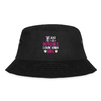 Holländischer Schäferhund Dutch Shepherd - Bucket Hat - Schwarz - Vorne - Lela (165cm)