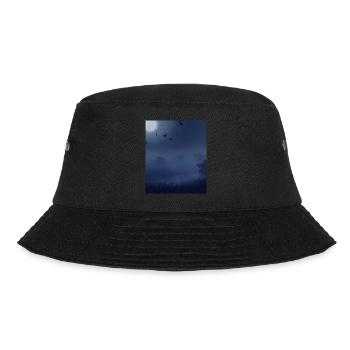 Goth Ästhetik Vollmond Und Fledermäuse - Bucket Hat - Schwarz - Vorne - Lela (165cm)