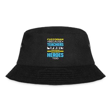 School Janitor Heroes Teacher - Bucket Hat - black - Front - Lela (165cm)