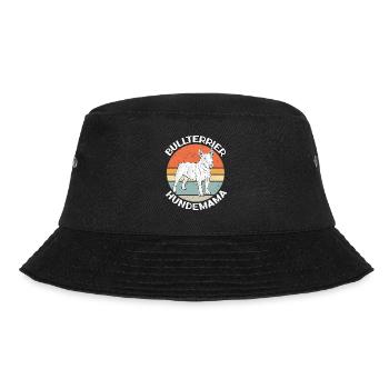 Bullterrier Hundemama | Hundebesitzer Geschenk - Bucket Hat - Schwarz - Vorne - Lela (165cm)