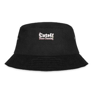 Cute Kawaii Cats And Disco Dancing Women's Cat and - Bucket Hat - black - Front - Lela (165cm)
