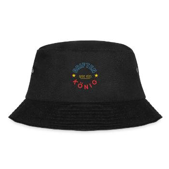 driften wie ein König - Bucket Hat - Schwarz - Vorne - Lela (165cm)