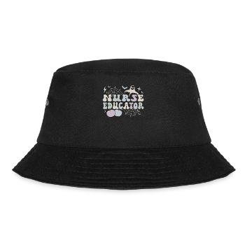 Nurse Educator Halloween RN Nursing Education - Bucket Hat - black - Front - Lela (165cm)