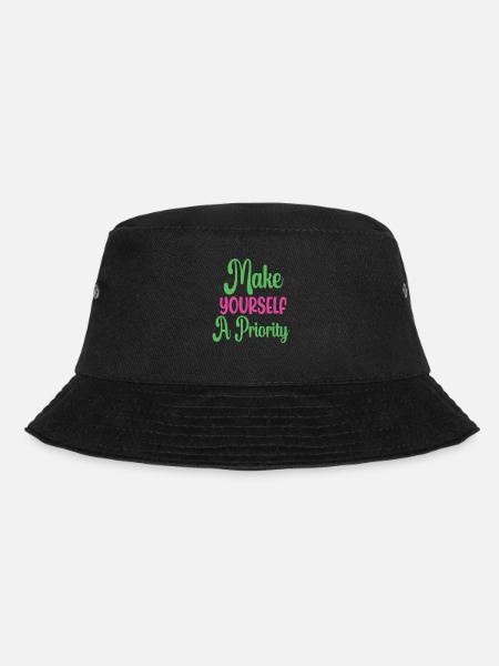 Machen Sie sich zu einer Priorität Psychische Gesundheit - Bucket Hat - Schwarz