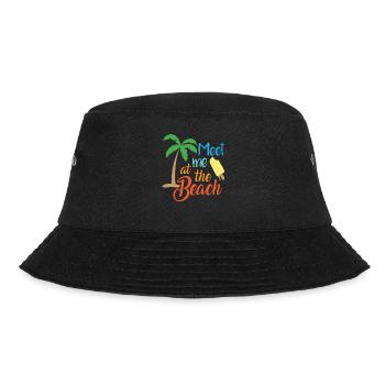 Meet Me At The Beach Beach Quotes - Bucket Hat - black - Front - Lela (165cm)