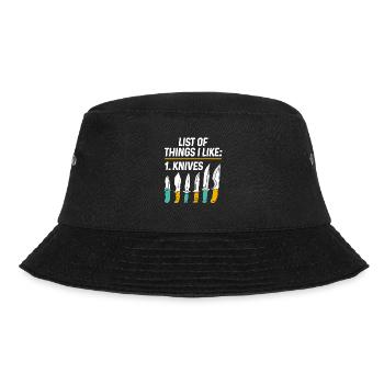 Metzgermesser Messer Messersammler - Bucket Hat - Schwarz - Vorne - Lela (165cm)