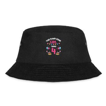 Parasaurolophus Kids Design Birthday - Bucket Hat - black - Front - Lela (165cm)