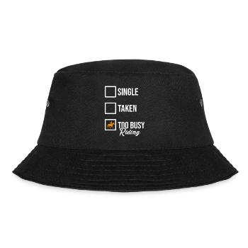 Single Taken Horse Riding Equestrian Horse Lover F - Bucket Hat - Schwarz - Vorne - Lela (165cm)