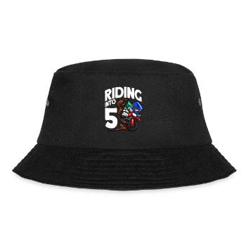 Fahren in 5 Geburtstag Fahrer Motocross Geburtstag - Bucket Hat - Schwarz - Vorne - Lela (165cm)