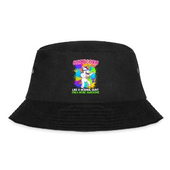 Unicorn Aunticorn - better than normal aunt - Bucket Hat - black - Front - Lela (165cm)